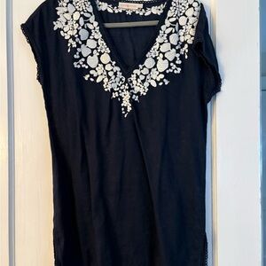 Navy blue Tory Burch 100% linen short dress tunic
